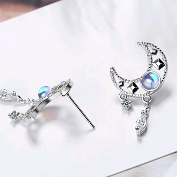 🌙 Earings Cubic Zircon - Picture 3 of 7